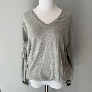 Banana Republic light grey v neck sweater